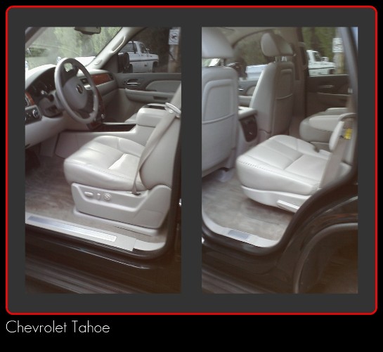 Chevrolet Tahoe with carpet stains removed and interior detail